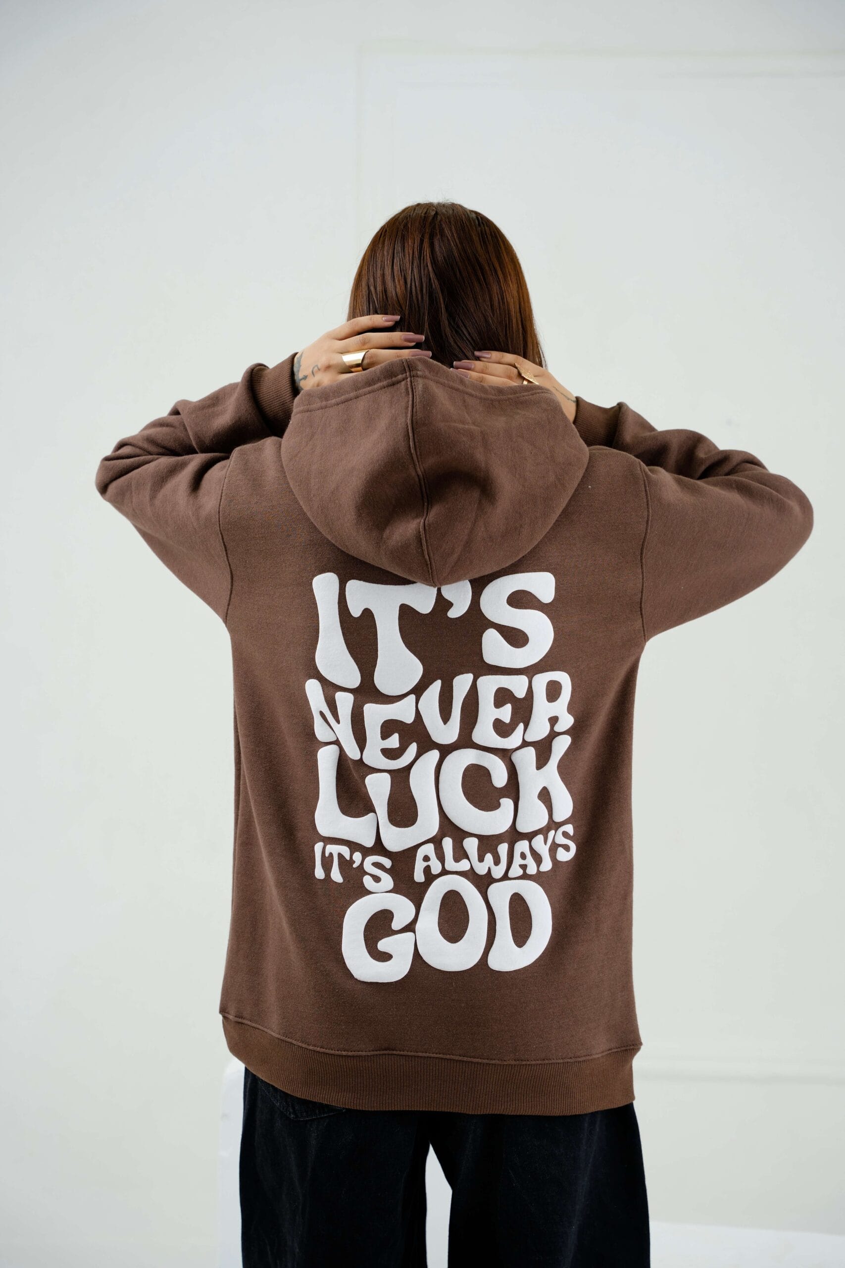Faith Over Luck Relaxed Fit Hoodie